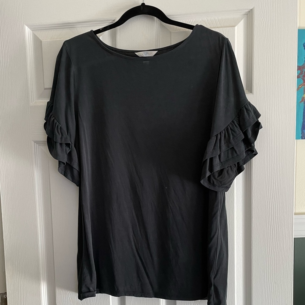 Time and Tru Blue/grey top